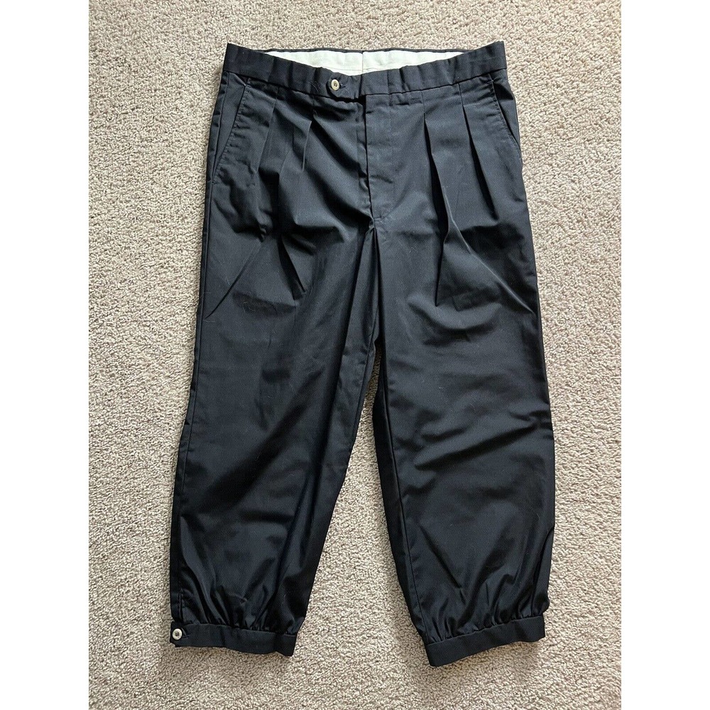 Vintage Divots Mens Golf Pants Knickers Black 34 X 24